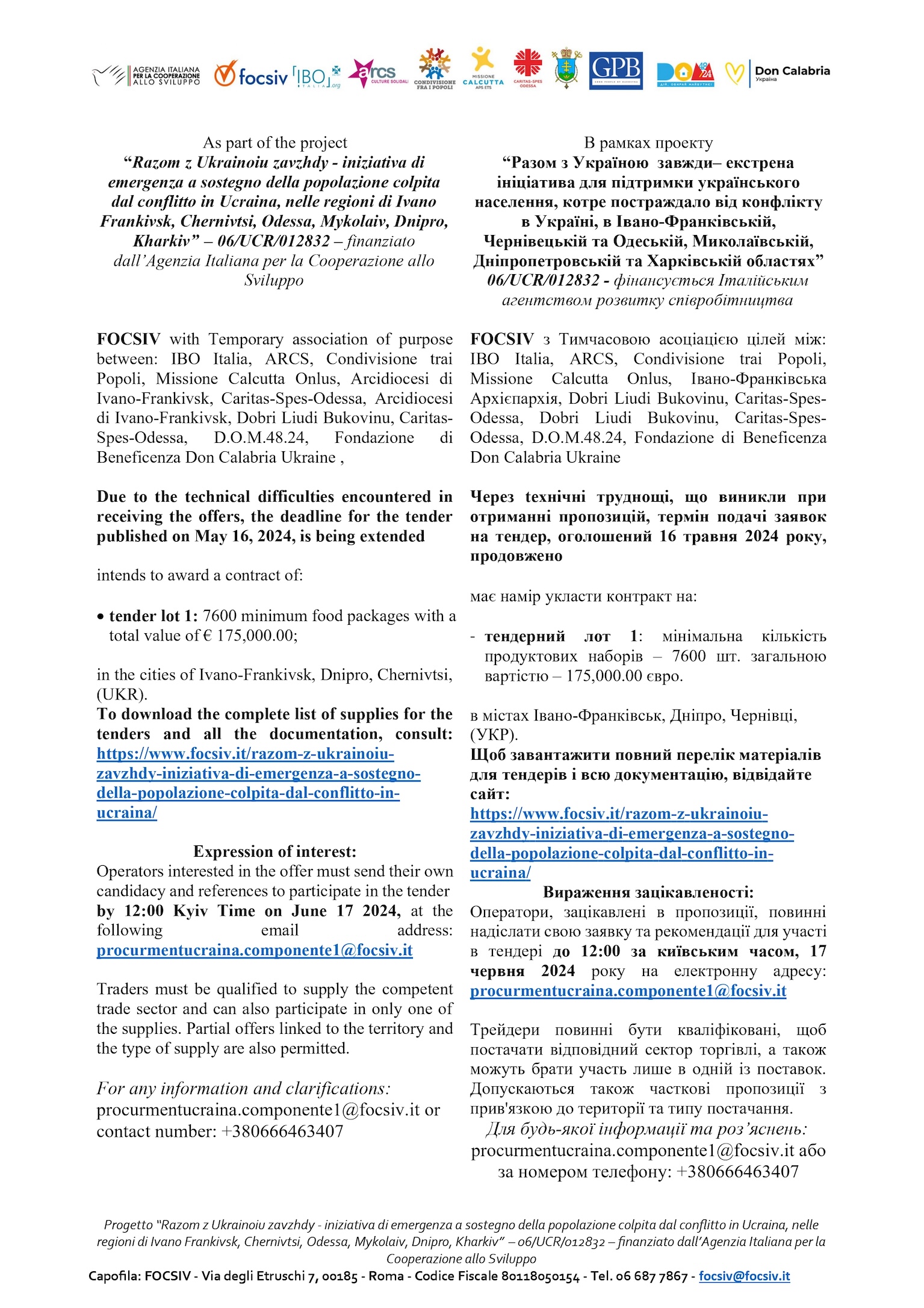 Annuncio Tender ING UKR DEFINITIVO page 0001
